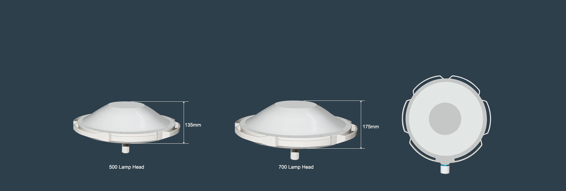 Streamline Metal Lamp Head